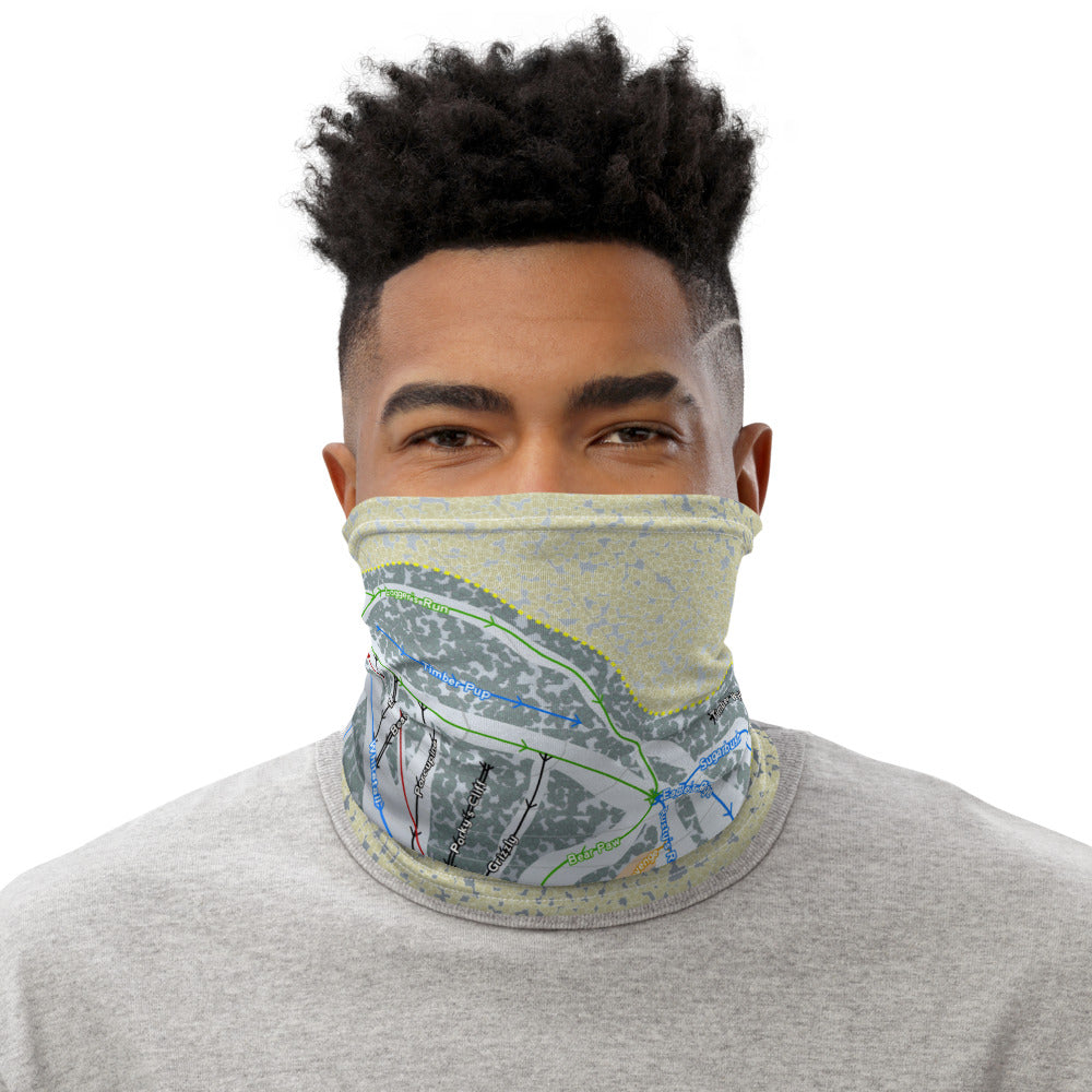 Christie Mountain, Wisconsin Ski Trail Map Printed Neck Gaiter