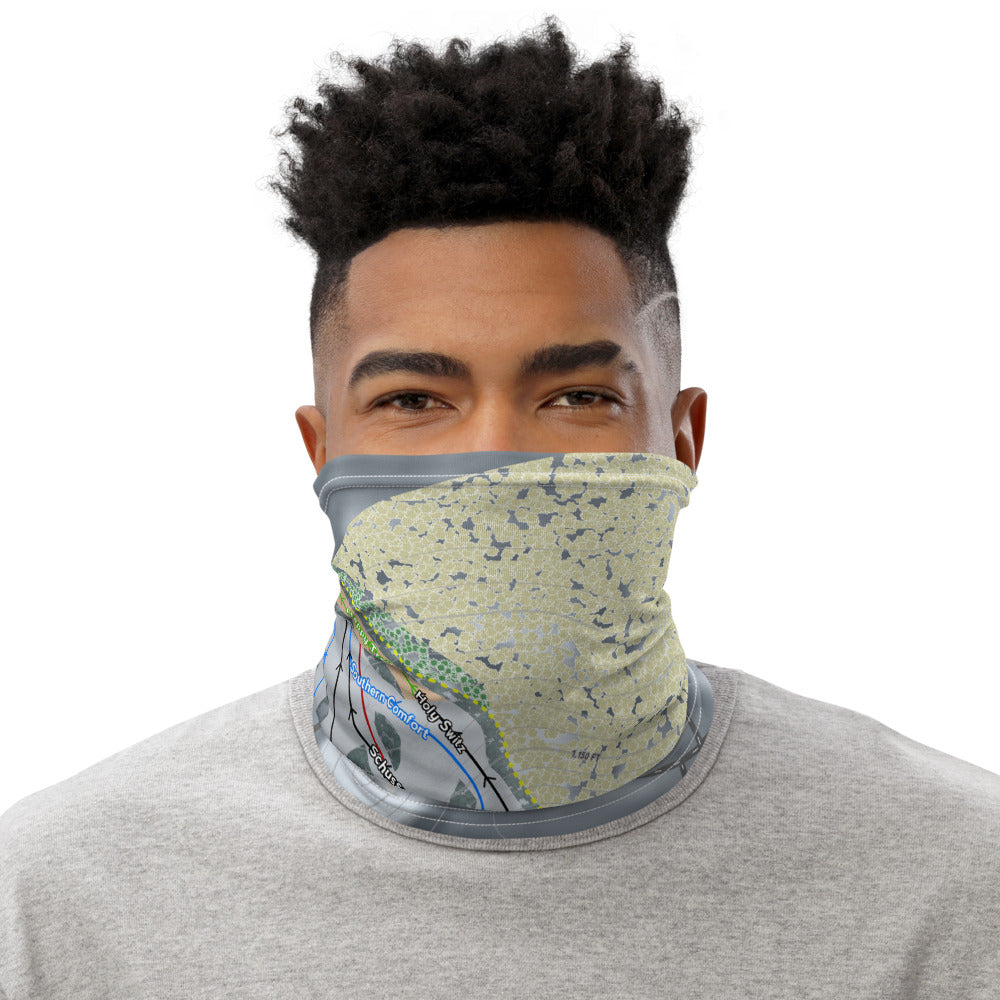 Little Switzerland, Wisconsin Ski Trail Map Printed Neck Gaiter