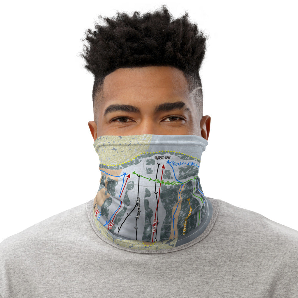 Tyrol Basin, Wisconsin Ski Trail Map Printed Neck Gaiter