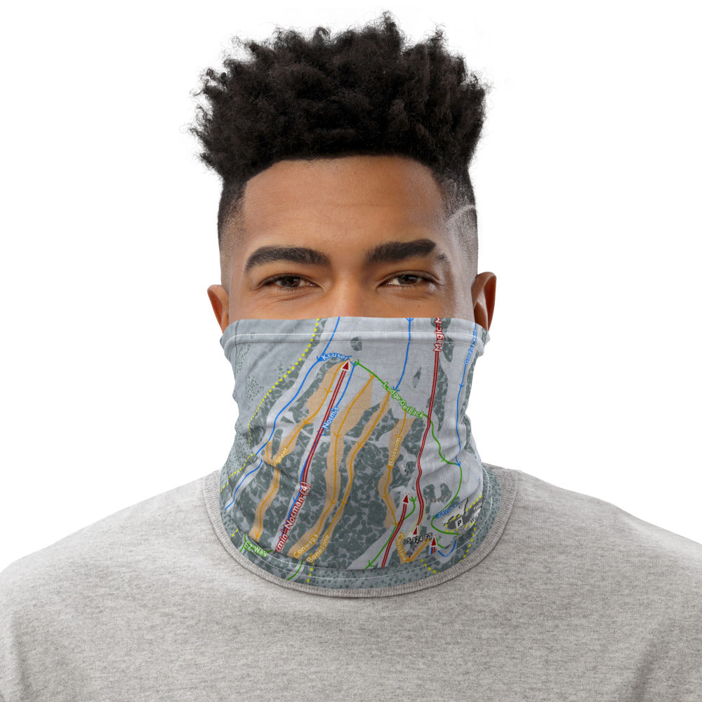 Timberline, Oregon Ski Trail Map Printed Neck Gaiter - Powderaddicts