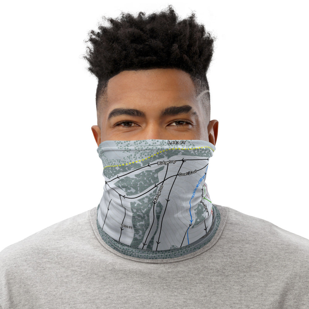 Warner Canyon, Oregon Ski Trail Map Printed Neck Gaiter
