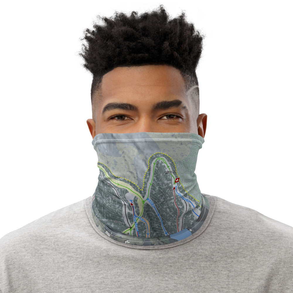 Ski Butternut, Massachusetts Ski Trail Map Printed Neck Gaiter