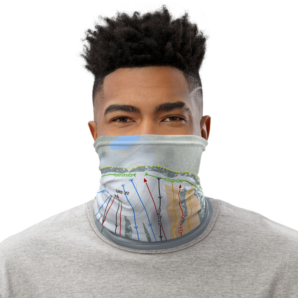 Powder Ridge, Connecticut Ski Trail Map Printed Neck Gaiter