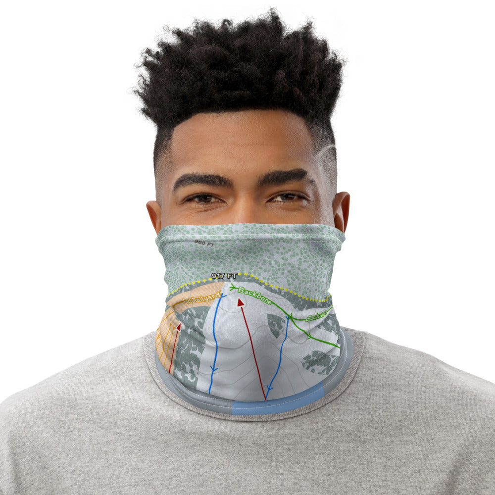 Sleepy Hollow Sports Park, Alabama Ski Trail Map Printed Neck Gaiter
