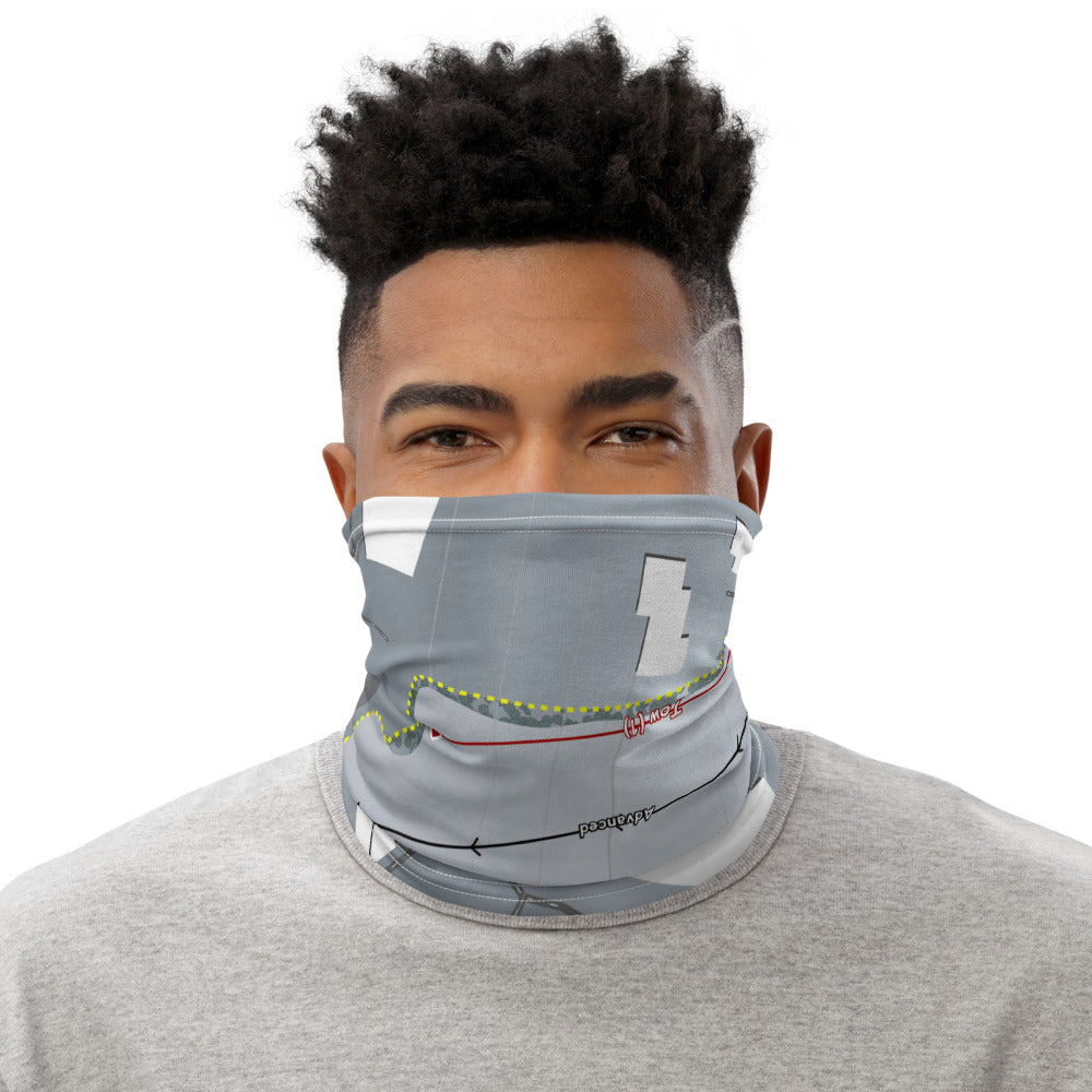 Four Lakes Snowsports, Illinois Ski Trail Map Printed Neck Gaiter