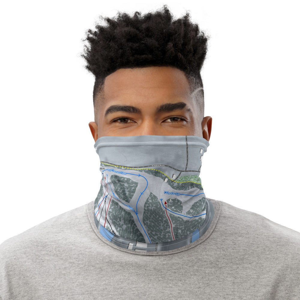 Perfect North Slopes, Indiana Ski Trail Map Printed Neck Gaiter