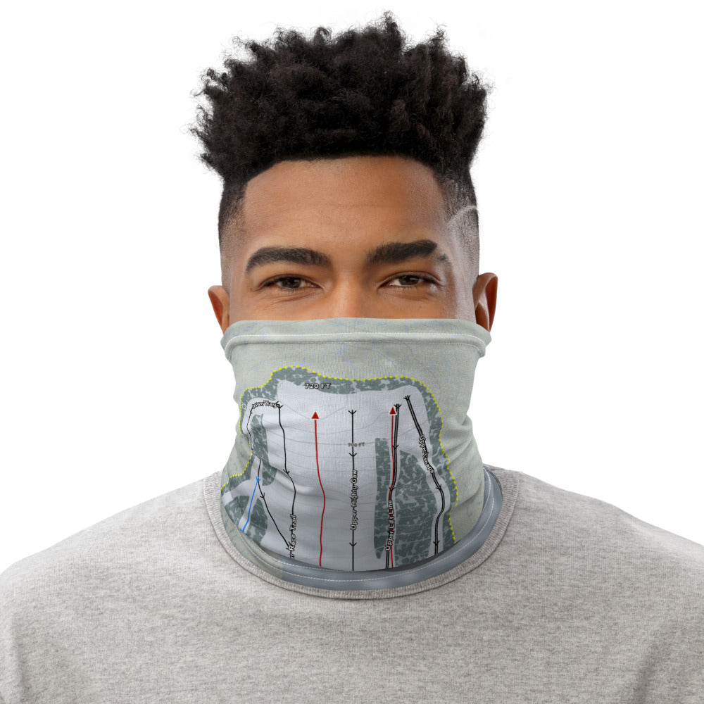 Campgaw Mountain, New Jersey Ski Trail Map Printed Neck Gaiter - Powderaddicts