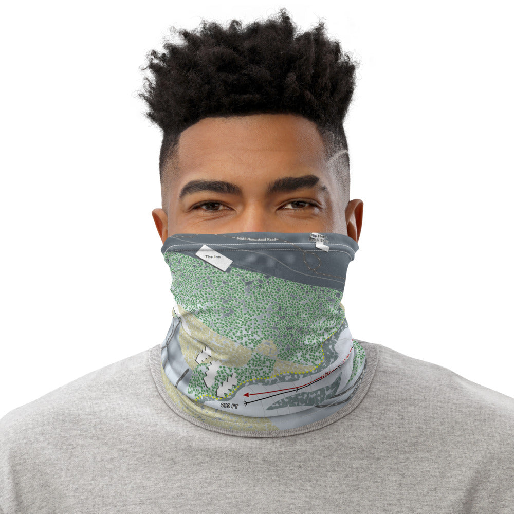The Homestead, Virginia Ski Trail Map Printed Neck Gaiter