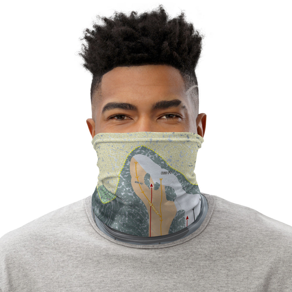 Boston Mills, Ohio Ski Trail Map Printed Neck Gaiter