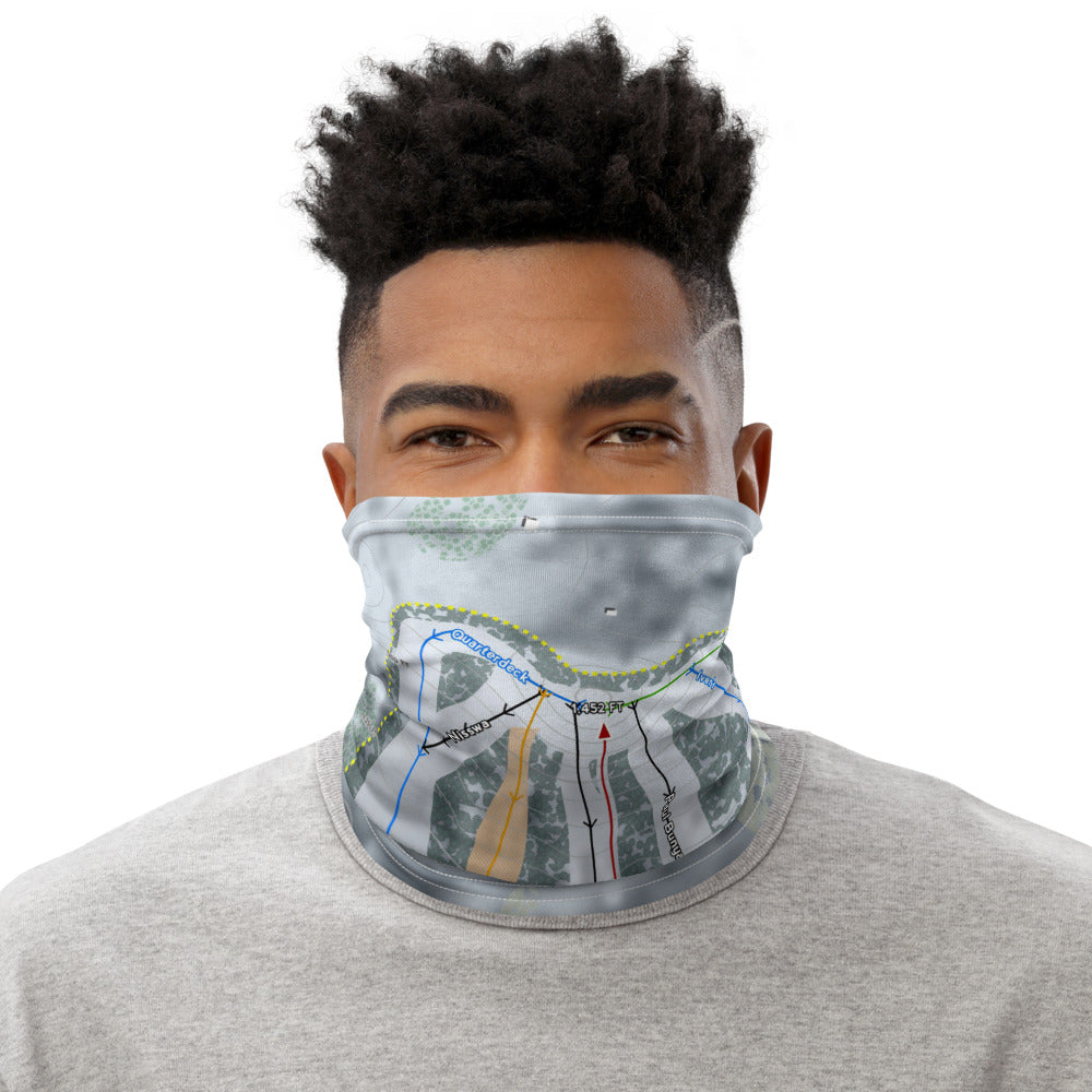 Mount Ski Gull, Minnesota Ski Trail Map Printed Neck Gaiter