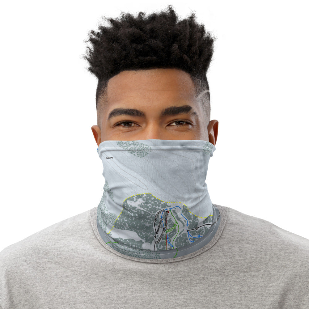 Antelope Butte, Wyoming Ski Trail Map Printed Neck Gaiter