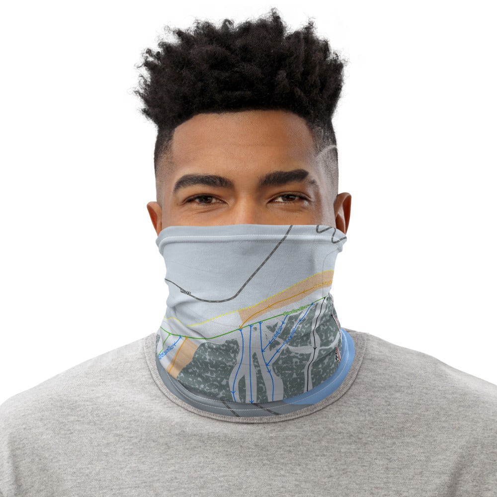 Meadowlark, Wyoming Ski Trail Map Printed Neck Gaiter