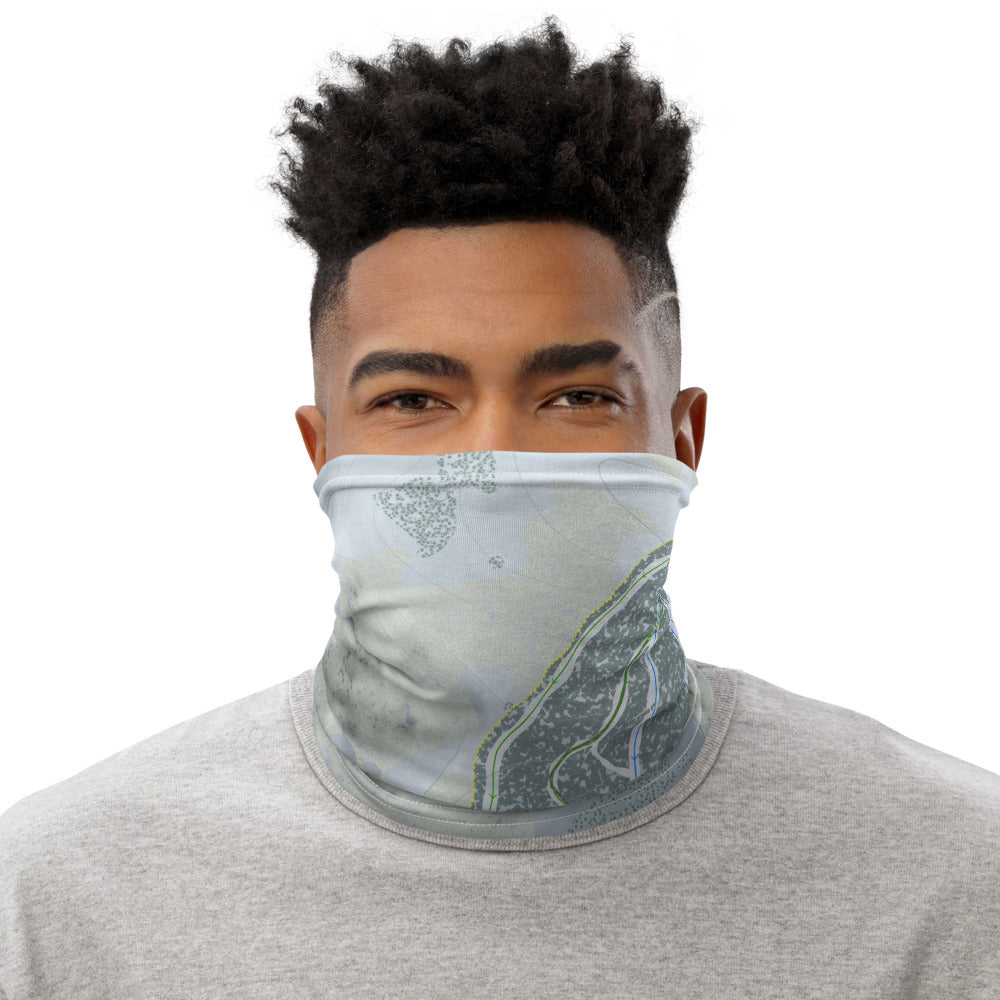 Snowy Range, Wyoming Ski Trail Map Printed Neck Gaiter - Powderaddicts
