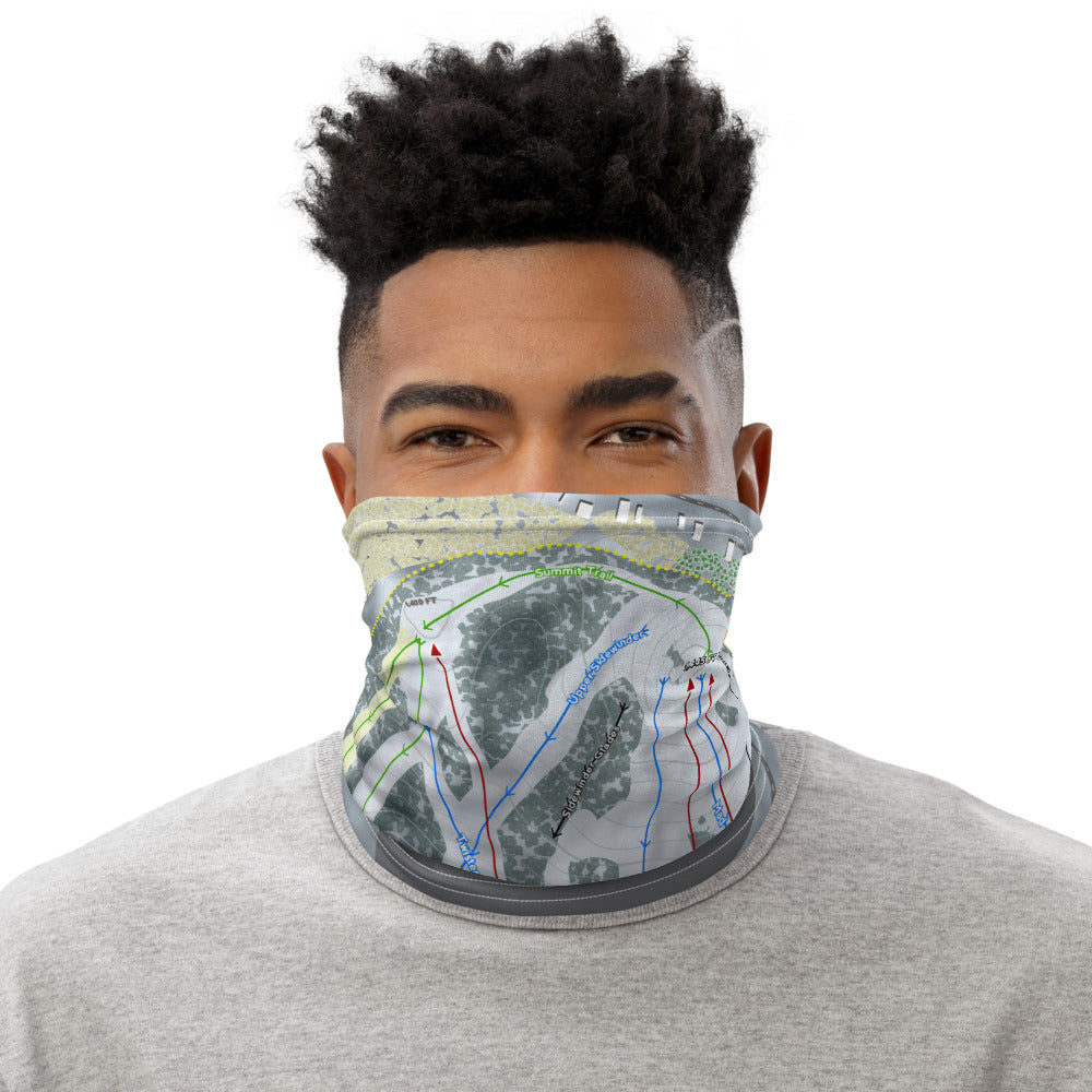 Mad River Mountain, Ohio Ski Trail Map Printed Neck Gaiter