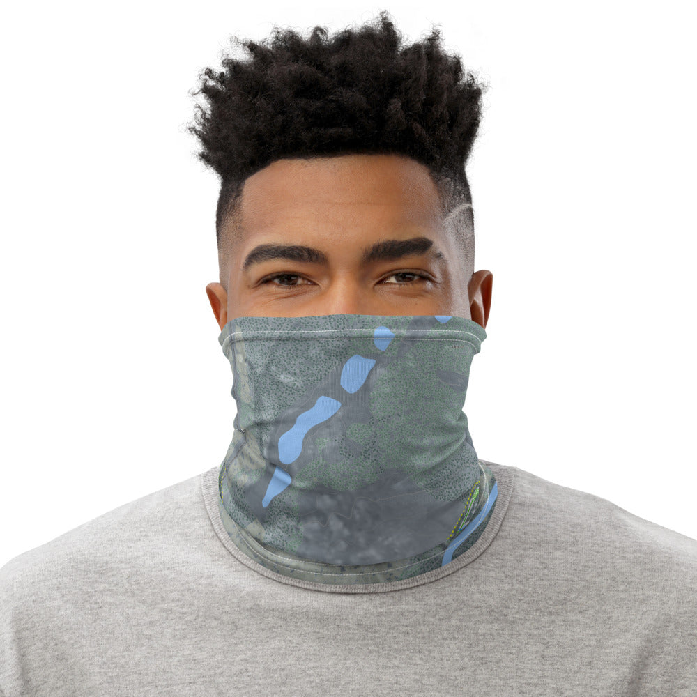 Titus Mountain, New York Ski Trail Map Printed Neck Gaiter
