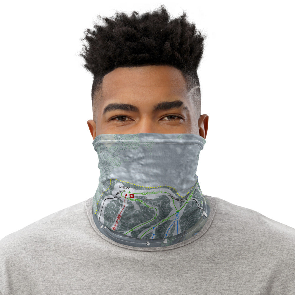West Mountain, New York Ski Trail Map Printed Neck Gaiter