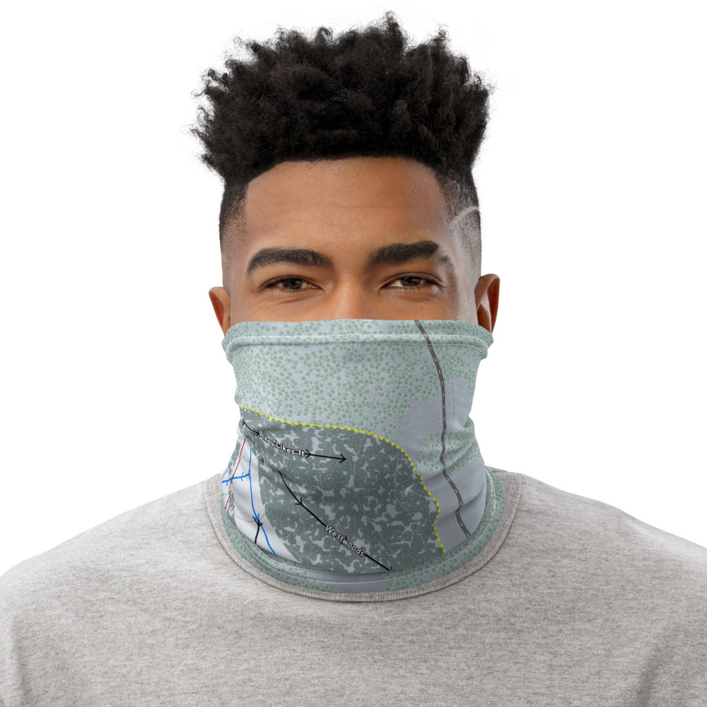 Alta Sierra, California Ski Trail Map Printed Neck Gaiter
