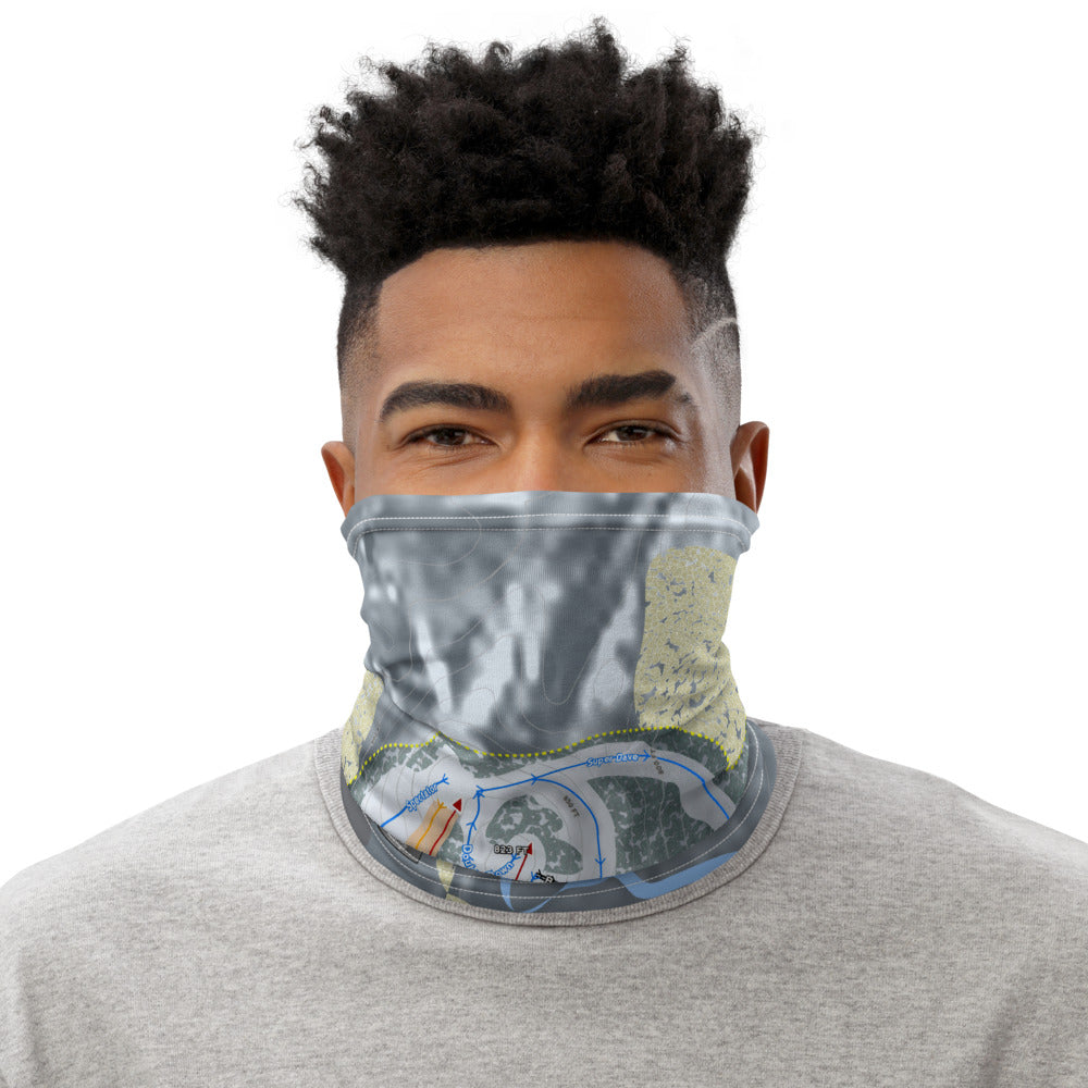Cannonsburg, Michigan Ski Trail Map Printed Neck Gaiter