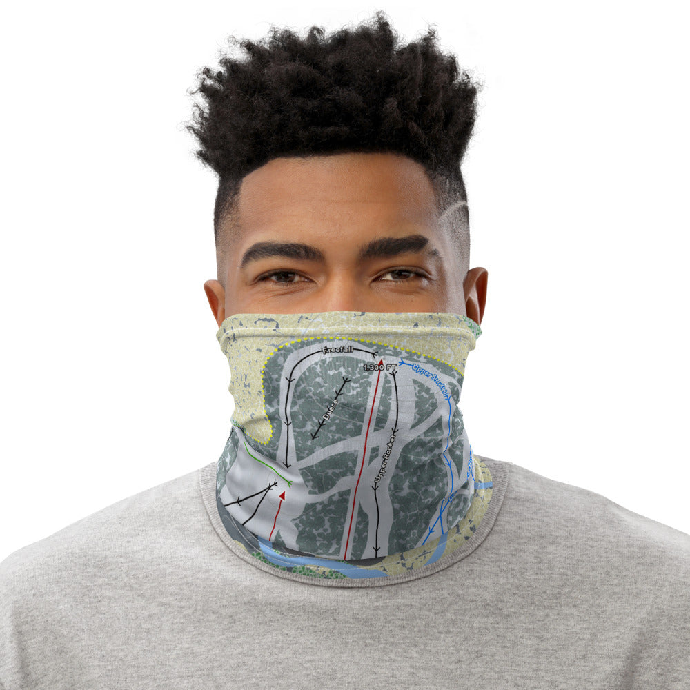 Marquette Mountain, Michigan Ski Trail Map Printed Neck Gaiter