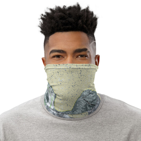 Nub's Nob, Michigan Ski Trail Map Printed Neck Gaiter - Powderaddicts