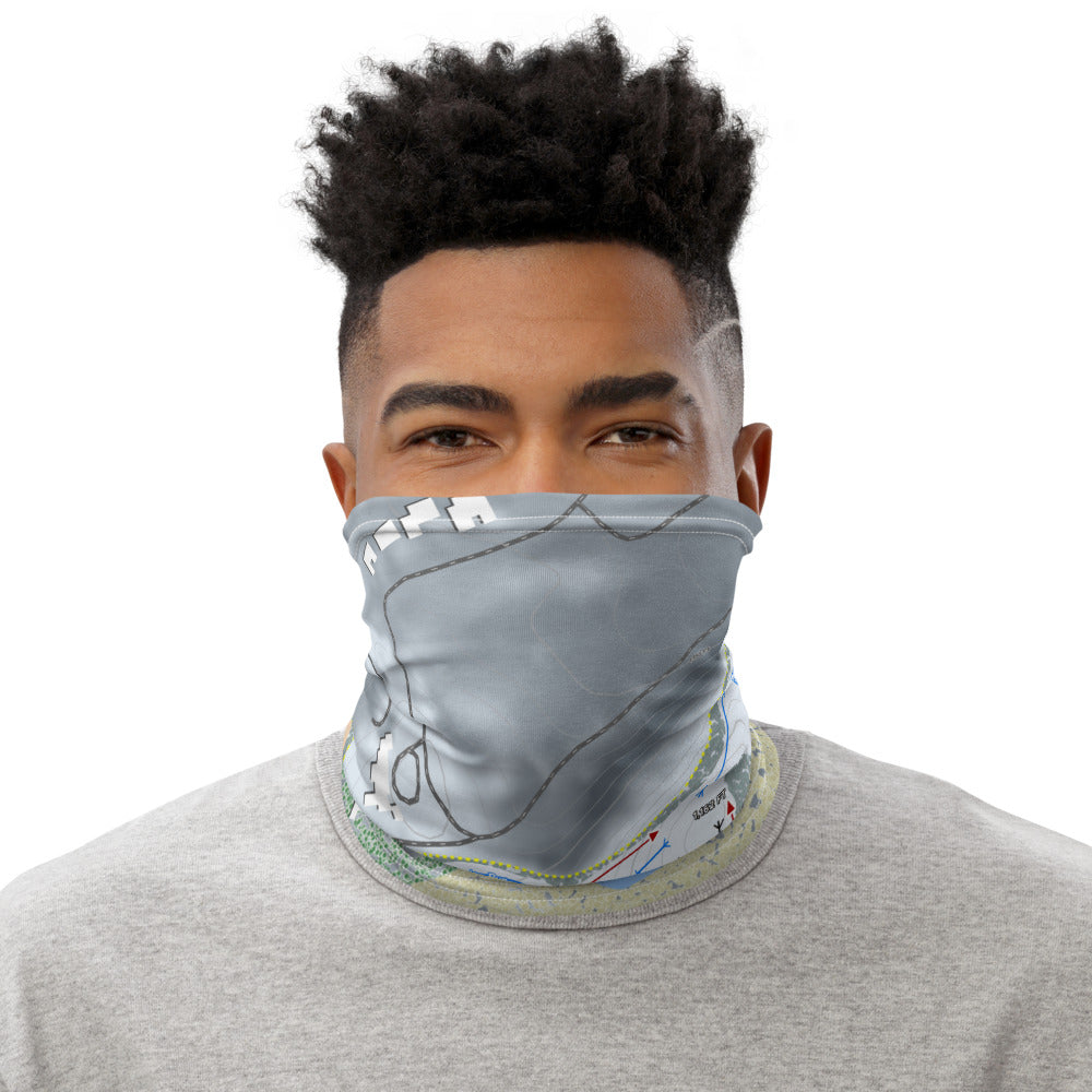 Pine Knob, Michigan Ski Trail Map Printed Neck Gaiter