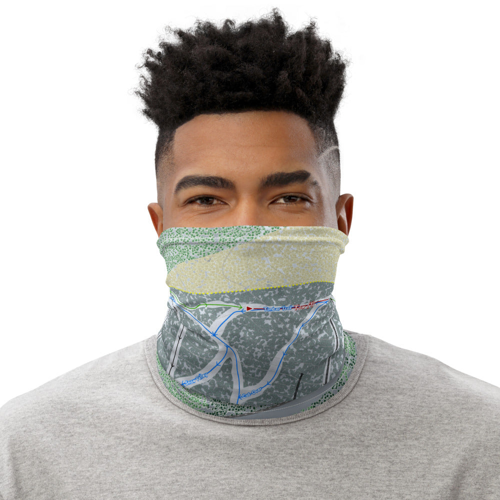 Porcupine Mountains, Michigan Ski Trail Map Printed Neck Gaiter