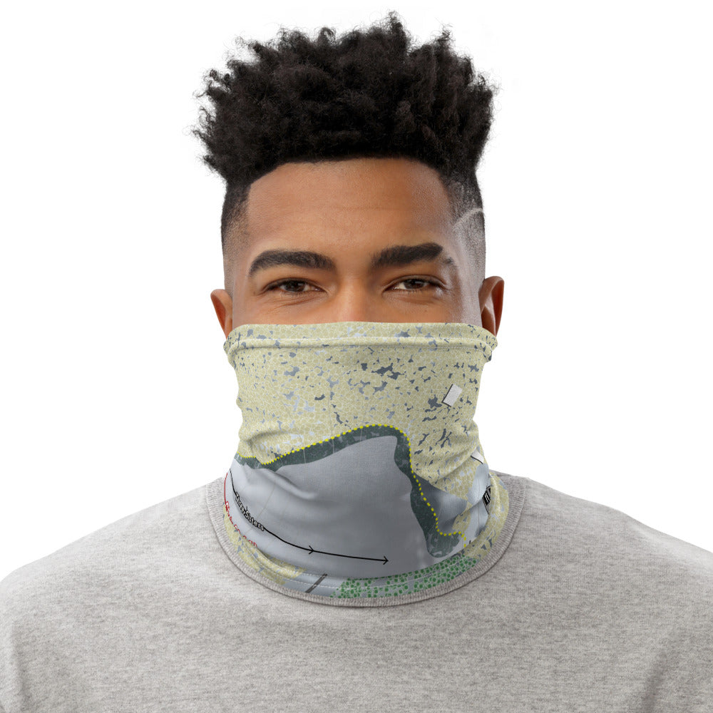 Swiss Valley, Michigan Ski Trail Map Printed Neck Gaiter
