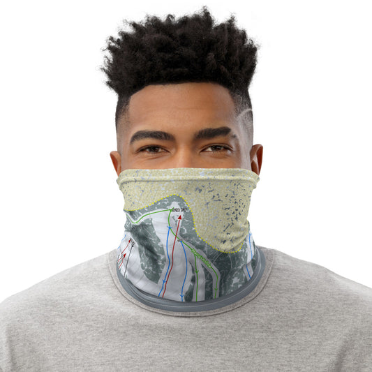 Timber Ridge, Michigan Ski Trail Map Printed Neck Gaiter - Powderaddicts