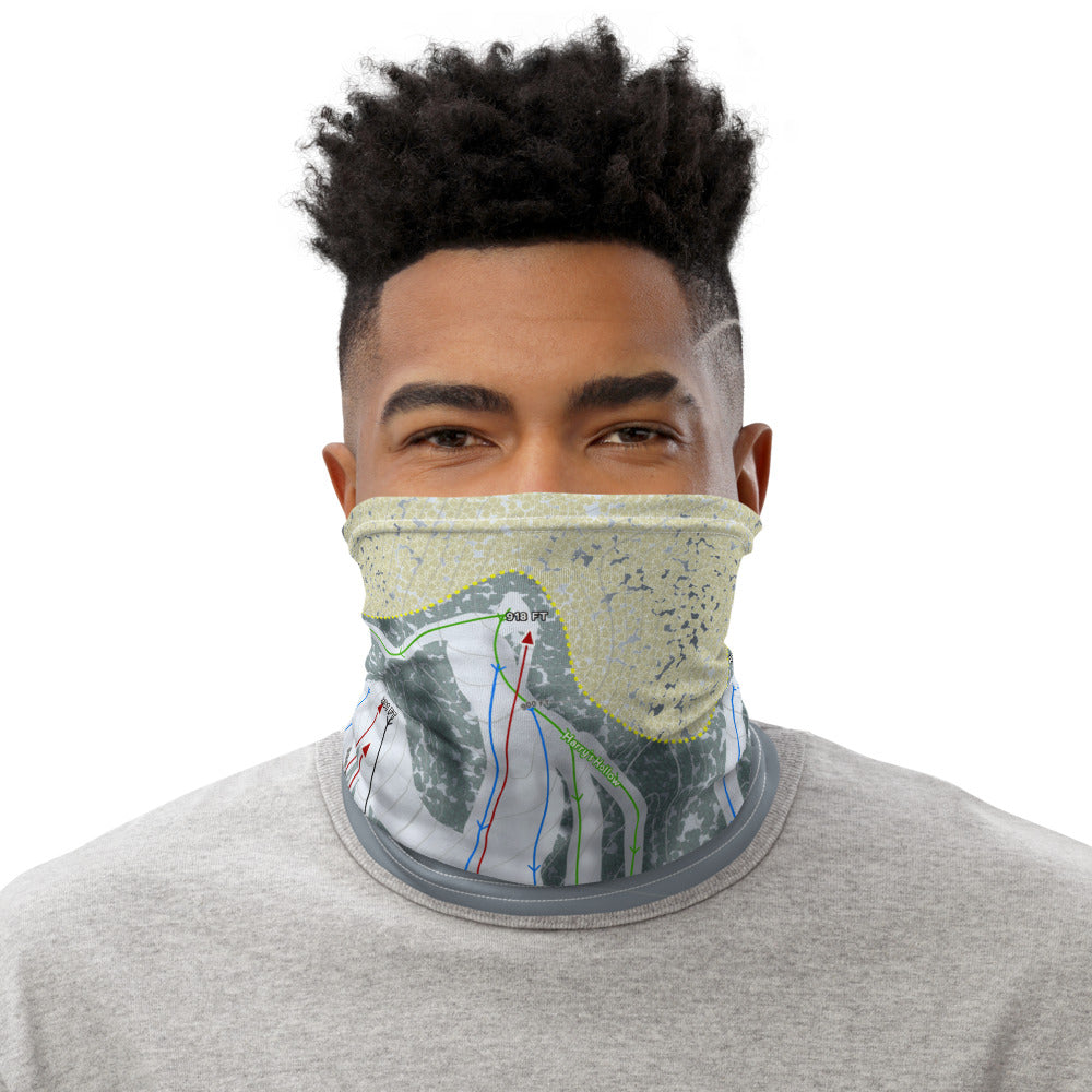 Timber Ridge, Michigan Ski Trail Map Printed Neck Gaiter - Powderaddicts