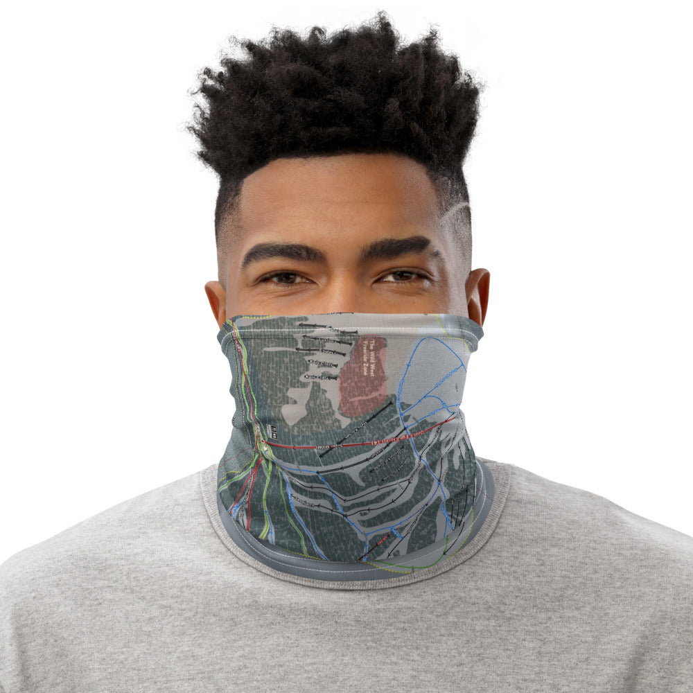 Banff Sunshine, Alberta Ski Trail Map Printed Neck Gaiter