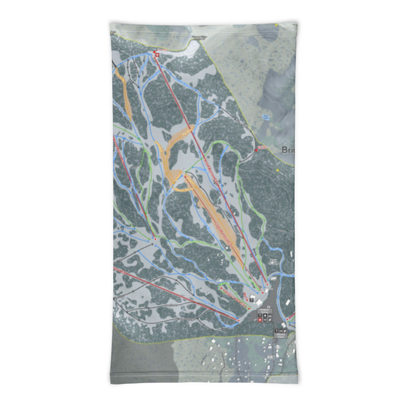 Brighton, Utah Ski Trail Map Printed Neck Gaiter - Powderaddicts