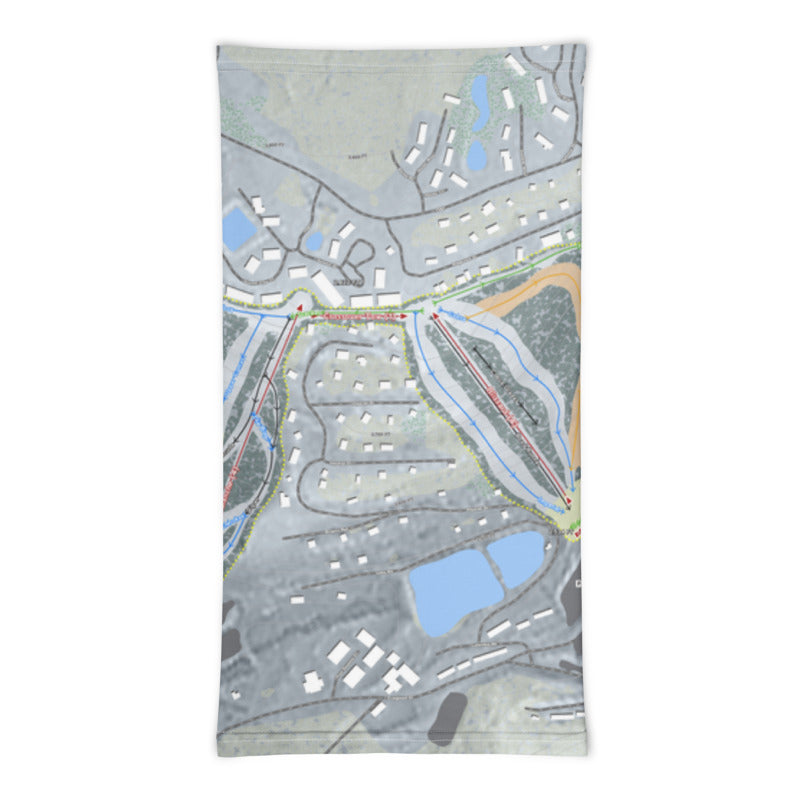 Hidden Valley, Pennsylvania Ski Trail Map Printed Neck Gaiter - Powderaddicts