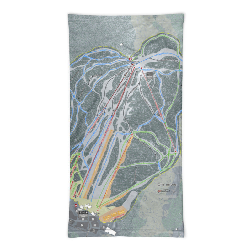 Cranmore Mountain, New Hampshire Ski Trail Map Printed Neck Gaiter - Powderaddicts