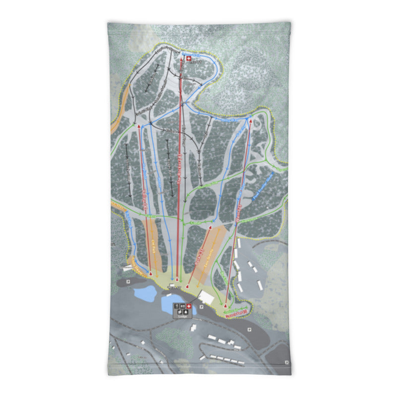 Crotched Mountain, New Hampshire Ski Trail Map Printed Neck Gaiter - Powderaddicts