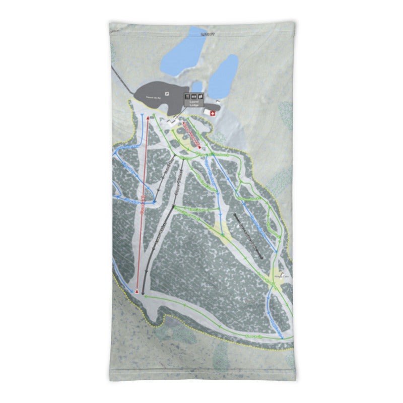 Laurel Mountain, Pennsylvania Ski Trail Map Printed Neck Gaiter - Powderaddicts