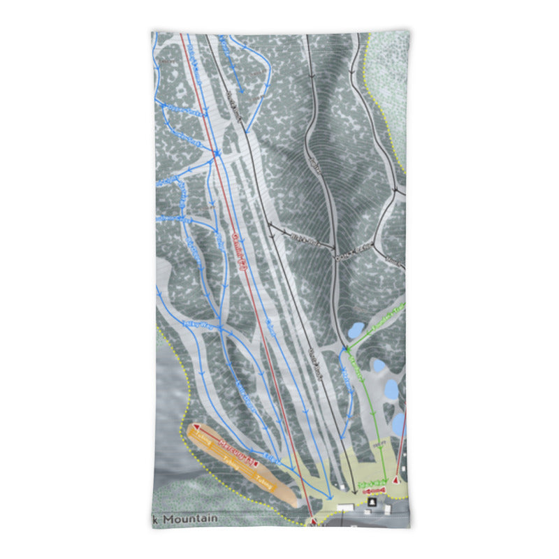 Big Rock, Maine Ski Trail Map Printed Neck Gaiter - Powderaddicts
