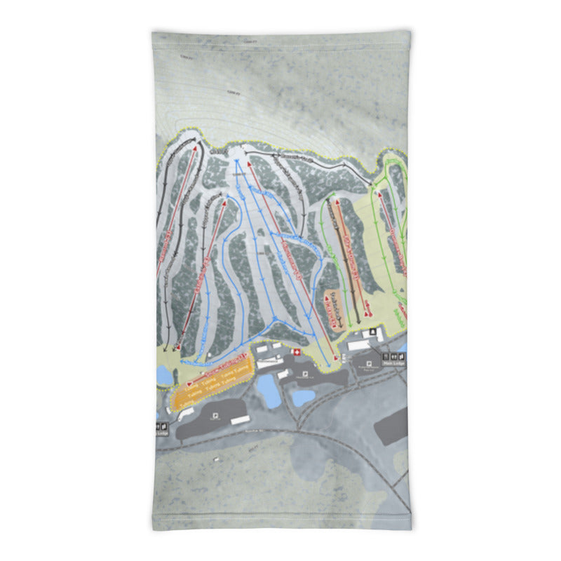 Roundtop, Pennsylvania Ski Trail Map Printed Neck Gaiter - Powderaddicts