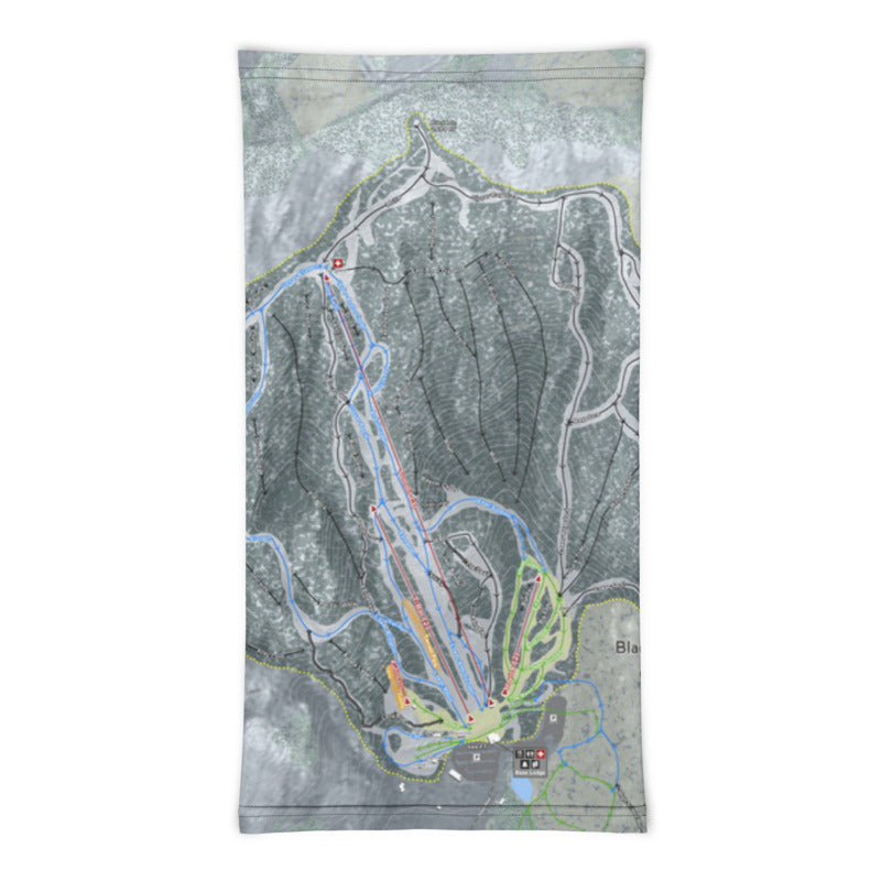 Black Mountain, Maine Ski Trail Map Printed Neck Gaiter - Powderaddicts