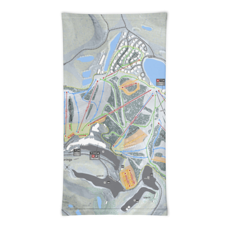 Seven Springs, Pennsylvania Ski Trail Map Printed Neck Gaiter - Powderaddicts