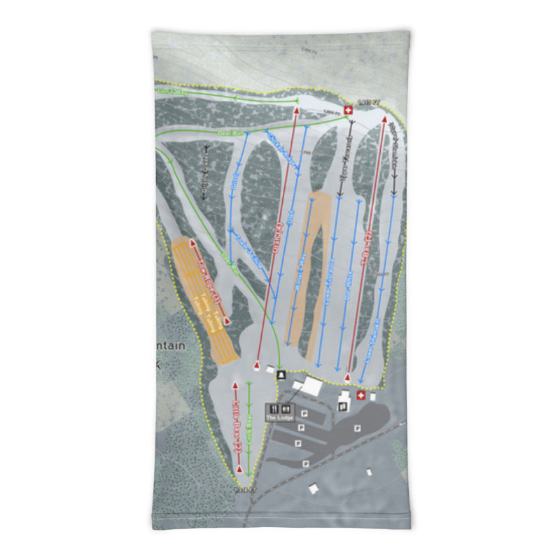Tussey Mountain, Pennsylvania Ski Trail Map Printed Neck Gaiter - Powderaddicts