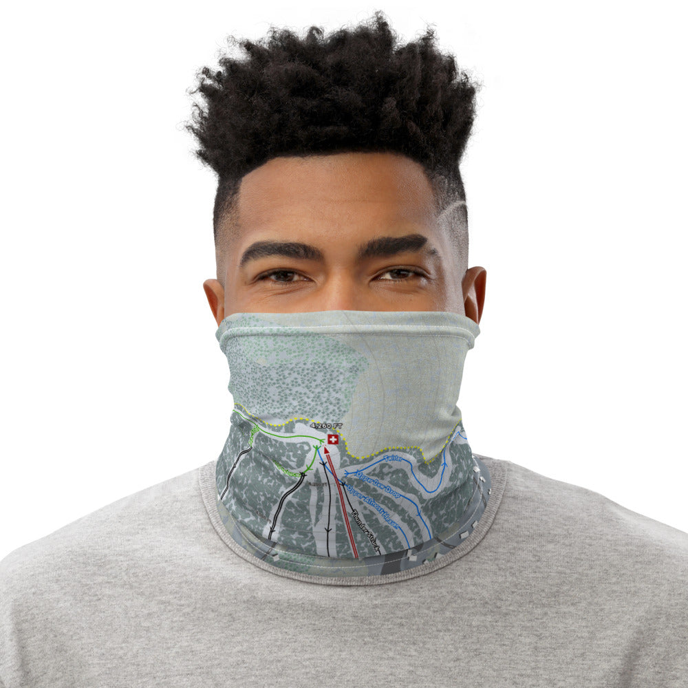 Timberline Mountain, West Virginia Ski Trail Map Printed Neck Gaiter - Powderaddicts