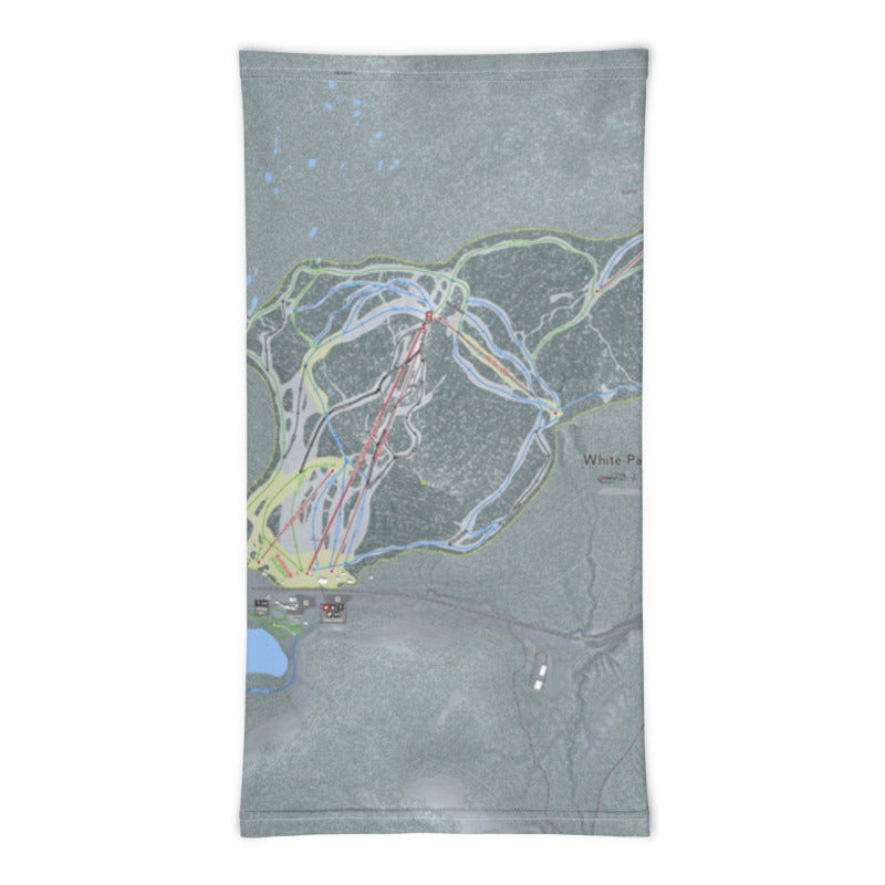 White Pass, Washington Ski Trail Map Printed Neck Gaiter - Powderaddicts
