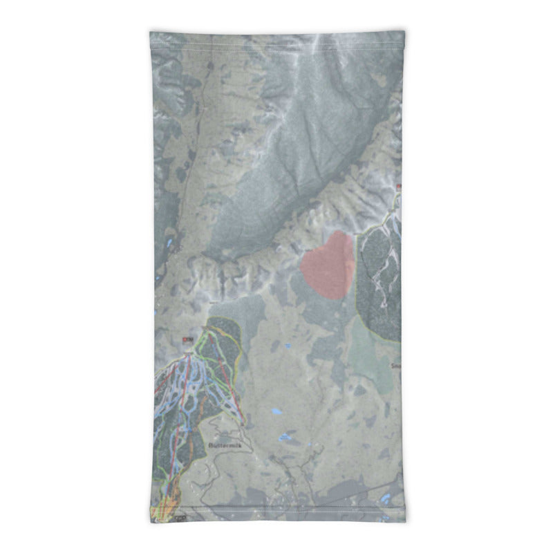 Aspen Snowmass, Colorado Ski Trail Map Printed Neck Gaiter - Powderaddicts
