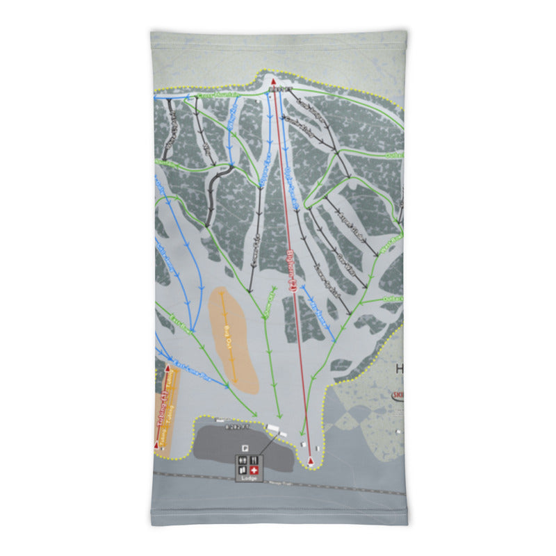 Hesperus, Colorado Ski Trail Map Printed Neck Gaiter - Powderaddicts