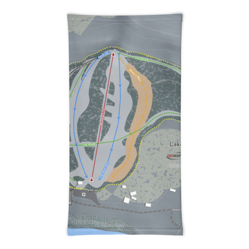 Lake City, Colorado Ski Trail Map Printed Neck Gaiter - Powderaddicts