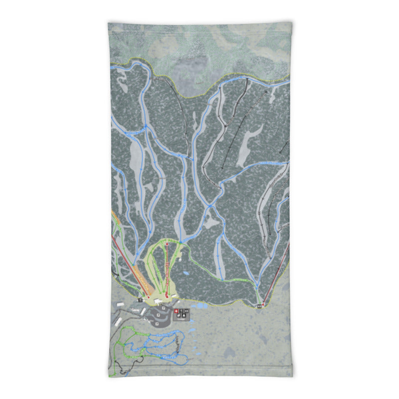 Powderhorn, Colorado Ski Trail Map Printed Neck Gaiter - Powderaddicts