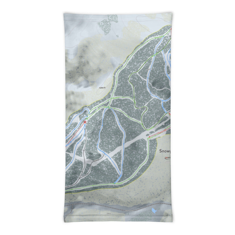 Snowy Range, Wyoming Ski Trail Map Printed Neck Gaiter - Powderaddicts