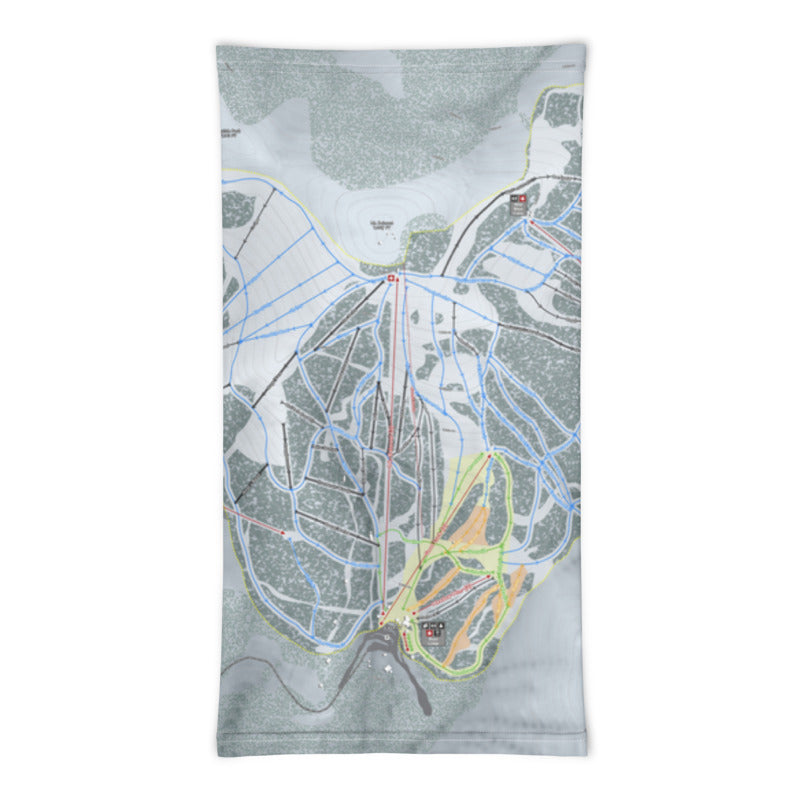 Great Divide, Montana Ski Trail Map Printed Neck Gaiter - Powderaddicts
