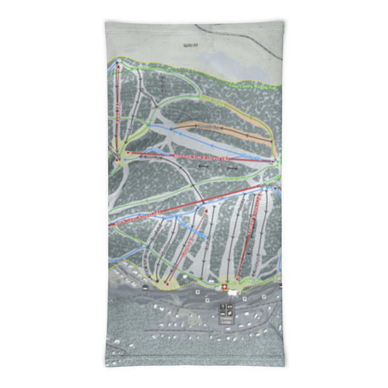 Holiday Valley, New York Ski Trail Map Printed Neck Gaiter - Powderaddicts