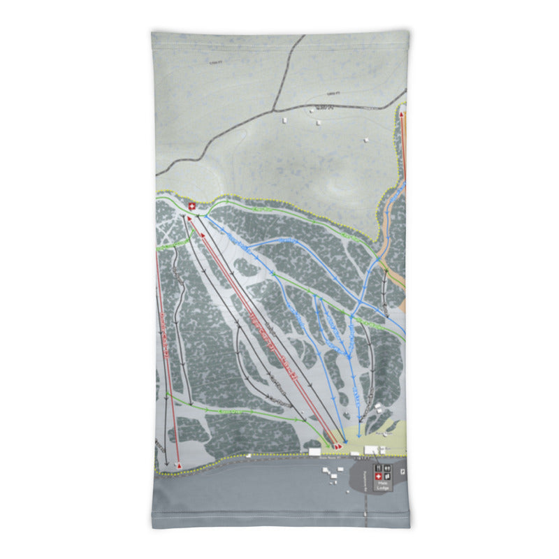 Labrador Mountain, New York Ski Trail Map Printed Neck Gaiter - Powderaddicts